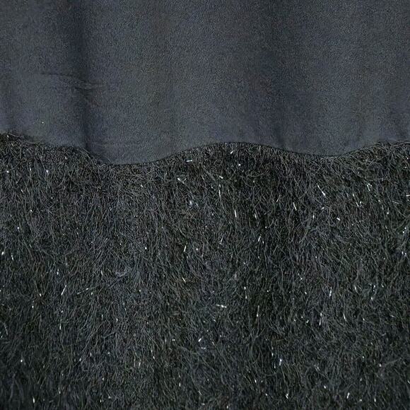 Joe Fresh Women's Dress Black Whimsigoth Cocktail Party Sparkle Feathered Sz 14 - Picture 6 of 8